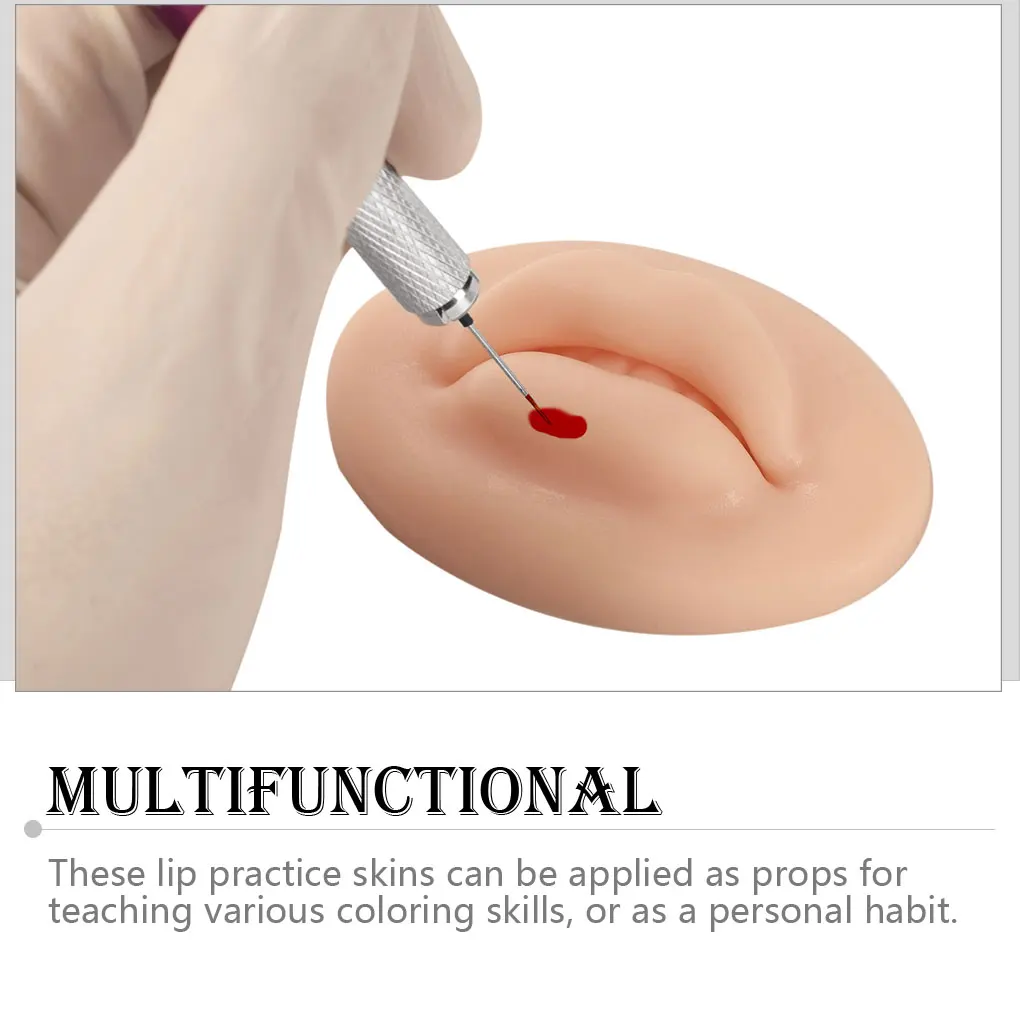 

Обнаженный открытый рот, Губы 3D тренировочная кожа двусторонний инструмент для оплетки бровей для начинающих опытных художников
