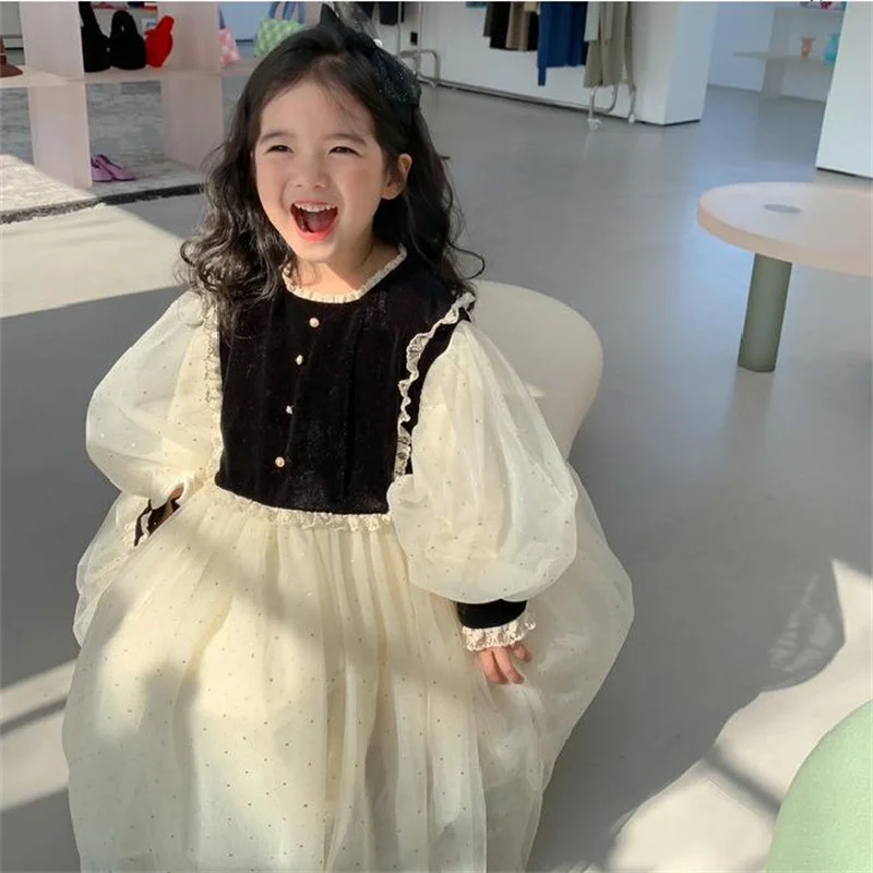

Girl Dress Kids Baby Party Birthday Evening Gown 2023 Beautiful Winter Autumn Cotton Plus Size Flower Girl Dress Children Clothi