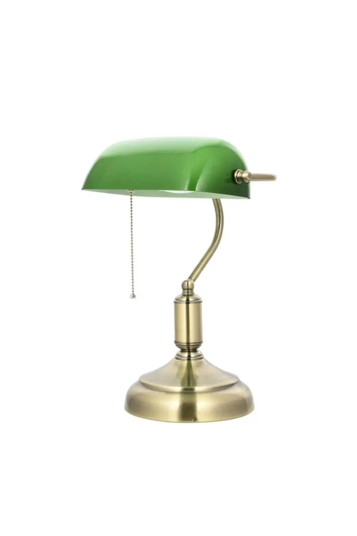 Classical vintage banker lamp table lamp E-27 switch with Green glass lampshade cover desk lights for bedroom study home reading