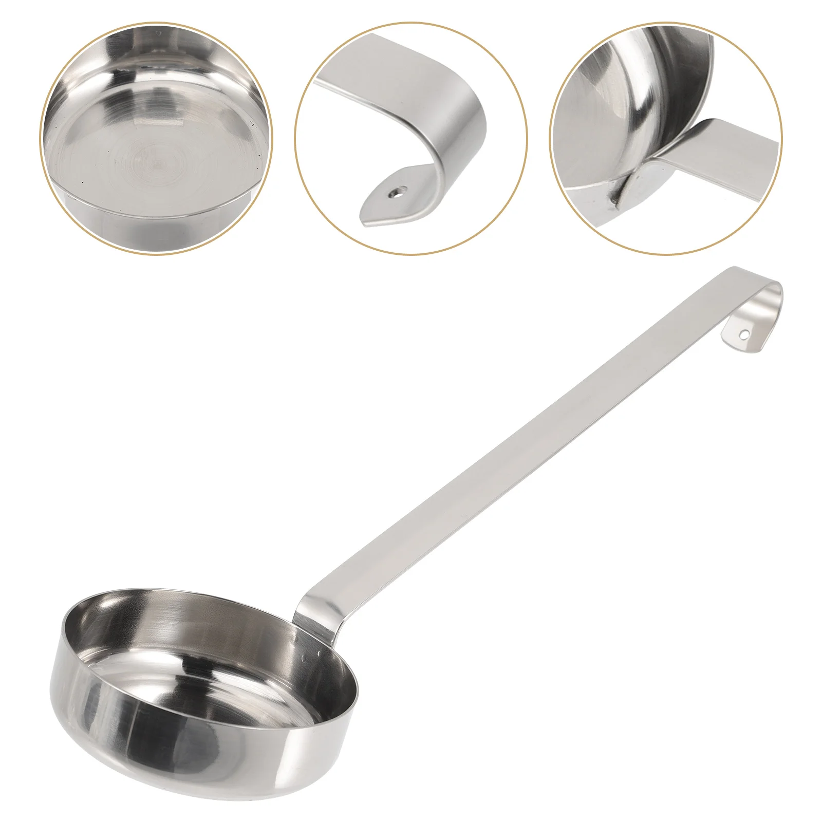 Stainless Saute Spoon Flat Scooper Pizza Sauce Coffee Stirrers Baby Steel Ladle Tomato