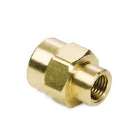 1/8" 1/4" 3/8" 1/2" 3/4" NPT Female Hex Coupler Brass Pipe Fitting Water Gas Oil 150 PSI For Pressure Gauge