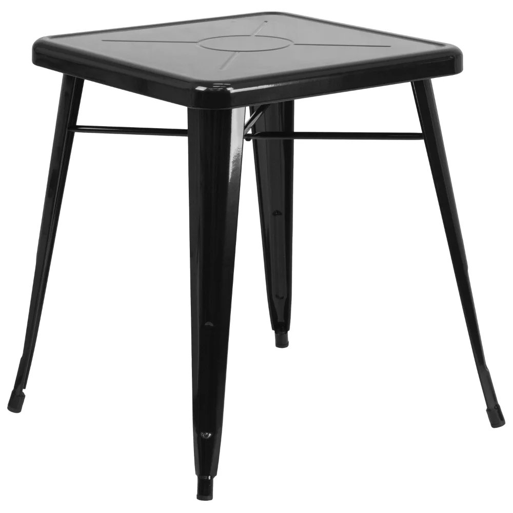 

Flash Furniture Commercial Grade 23.75" Square Black Metal Indoor-Outdoor Table