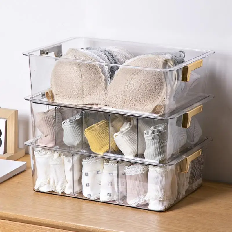 

Drawer Type Sorting Storage Box Drawer Type Dustproof Transparent Bras And Socks Compartment Partition Grid Sorting Box