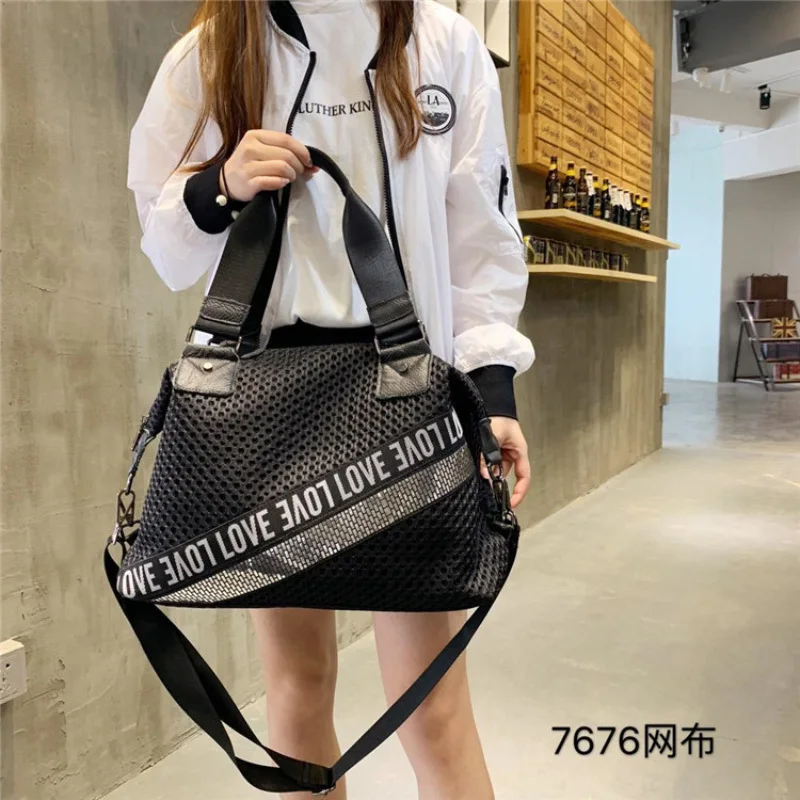 

Short Distance Travel Bag Women'single Shoulder Bag Luggage Bag Korean Version Large Capacity Oxford Cloth Bag Light Carry-ons