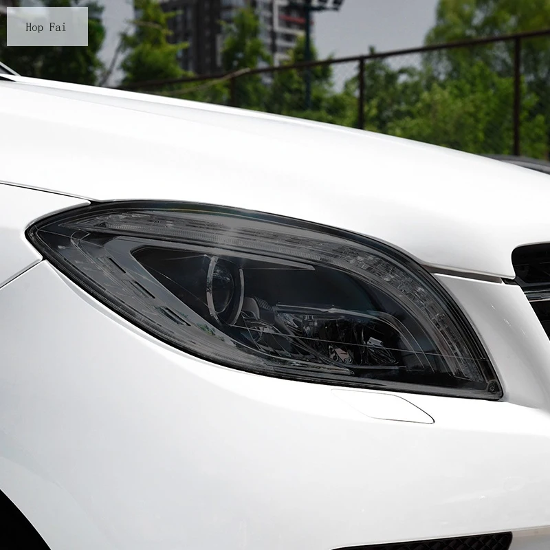 

Car Headlight Protective Film Transparent Black TPU Sticker For Mercedes Benz ML Class W166 2012-2015 ML320 ML350 63 Accessories