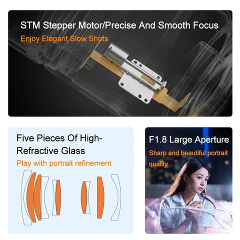 SGimage AF 55 мм F1.8 Портретный объектив для Sony A6000 Nikon ZFC Fuji X-T100