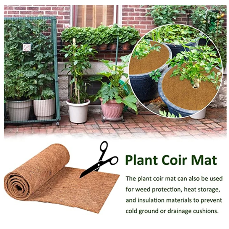 

Coconut Coir Liner Sheet Coco Plant Fiber Roll Natural Reptile Carpet Mat Reptile Bedding Supplies Insulation Flowerpot Basket