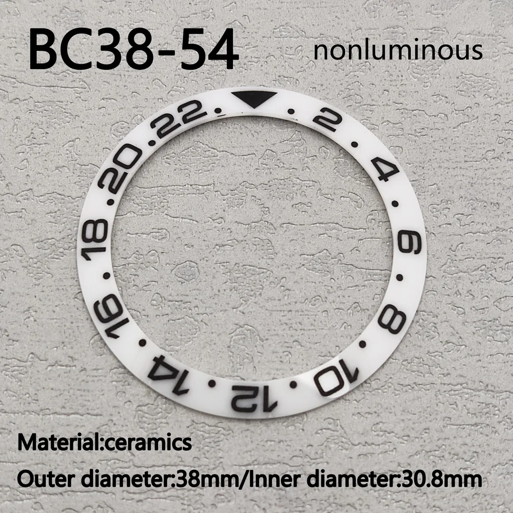Watch accessory 38mm ceramic watch ring mouth suitable for GMT/SUB/SSeamaster watch insert suitable for 40mm men's watch accesso