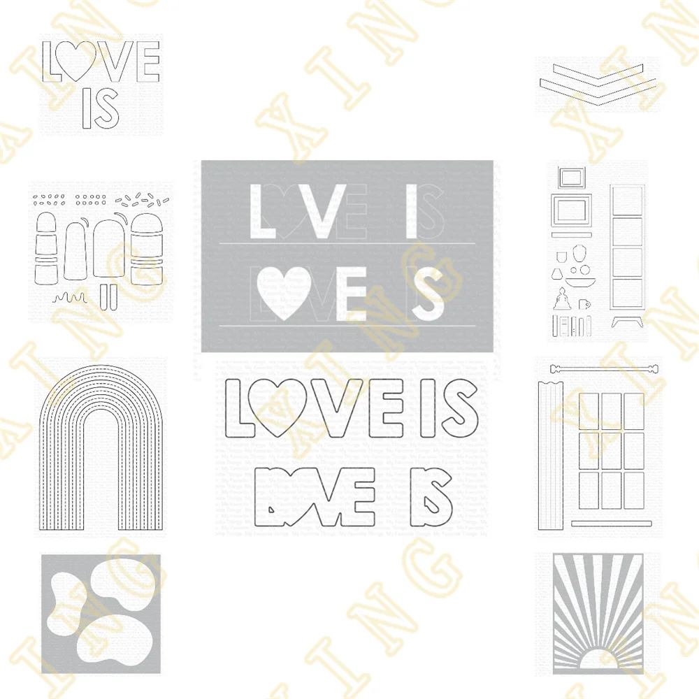 

Love Shadows Popsicles Sunny Rainbow Ecor More New Metal Cutting Dies Stencils for Diy Scrapbooking Album Stamp Make Paper Card