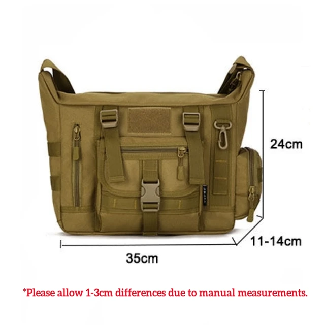 Men's Crossbody Messenger Tactical Backpack With Large Capacity 14-Inch Laptop Shoulder Bag 6