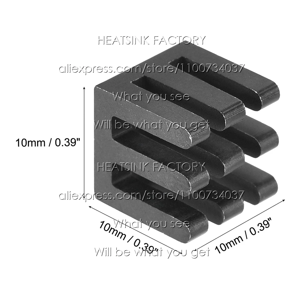 Алюминиевый радиатор охлаждения 10 х10 х1 0 мм для электроники чипа MOS GPU IC