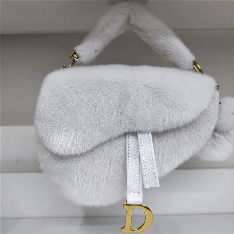 2022 Women's Bag Trends Women's Handbags Luxury Designer Bags Real Mink Fur Women's Handbags Designer Bags Shoulder Bags