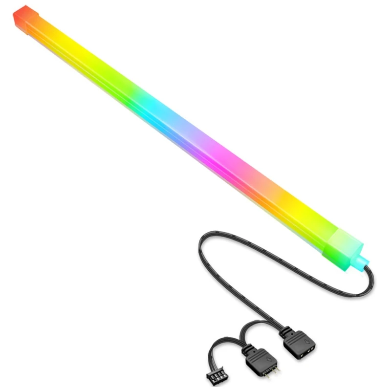 

R2LB Coolmoon Multi-interface Computer LED Strip Light 30cm Light Bar RGB Color Lamp 5V/3pin 4pin ARGB Motherboard Decoration