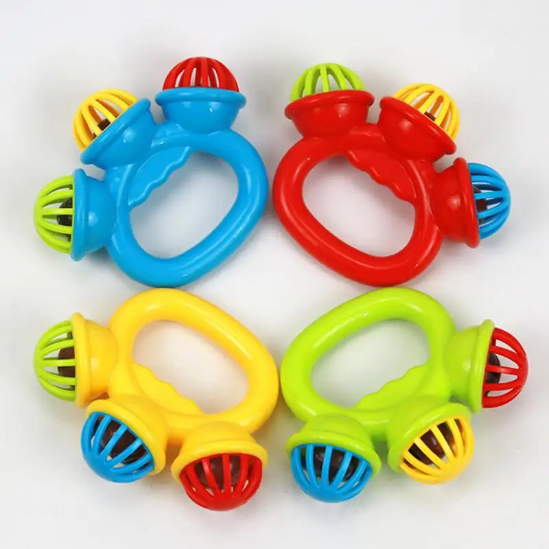 

Shaking Rattle Toy Rattles And Teethers Hand Bell Toys Educational Montessori Infant Development Hand Grip Baby Squeaky Toys