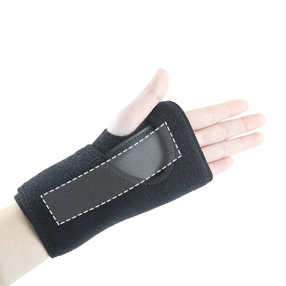 

1pc Adjustable Sports Wristband Sprain Fixed Gear Steel Plate Brace Protector Splint (Left Hand)