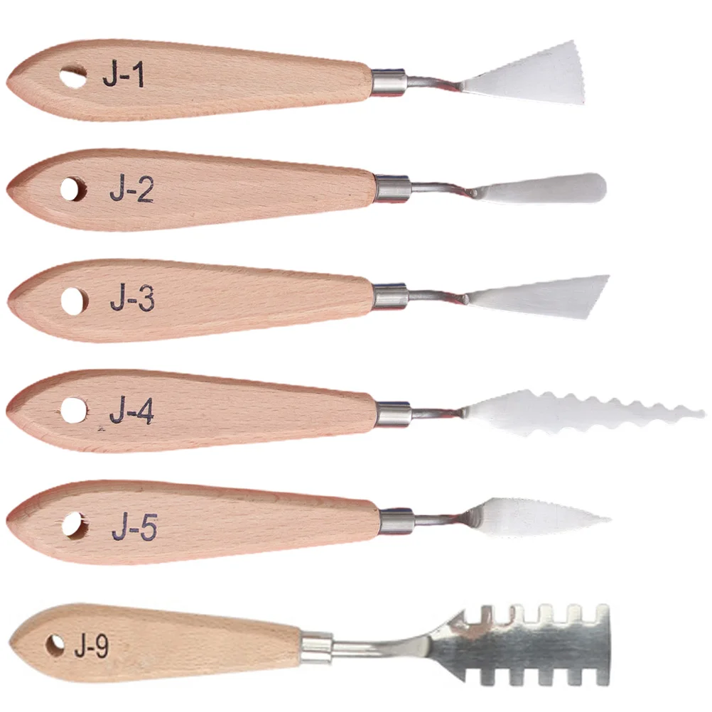 

Шпатель для рисования маслом, шпатель, инструменты для смешивания тортов, цветной акриловый поддон, стандартный профессиональный набор для...