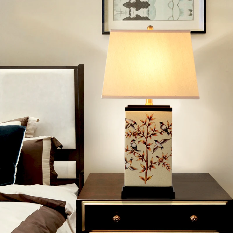 Настольная лампа прикроватная для гостиной ретро современный минималистичный