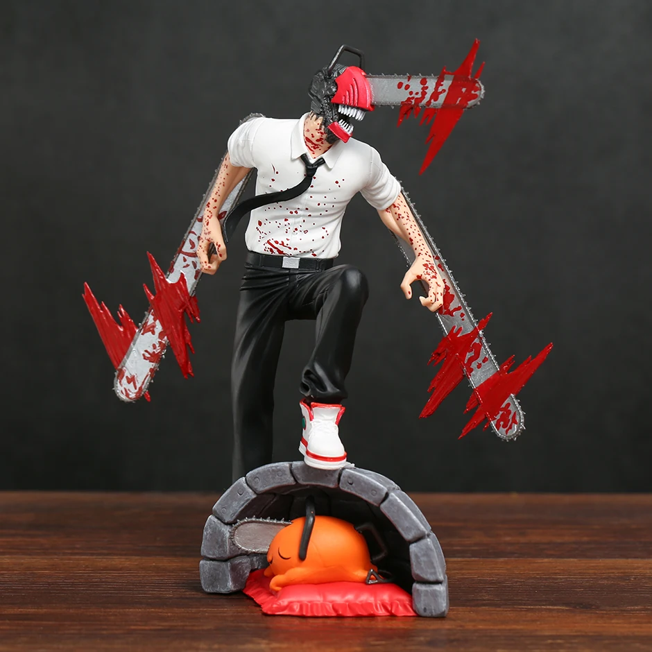 

Anime Figural Chainsaw Man Denji & Pochita Collection Figure Model Doll Statue Desktop Toy