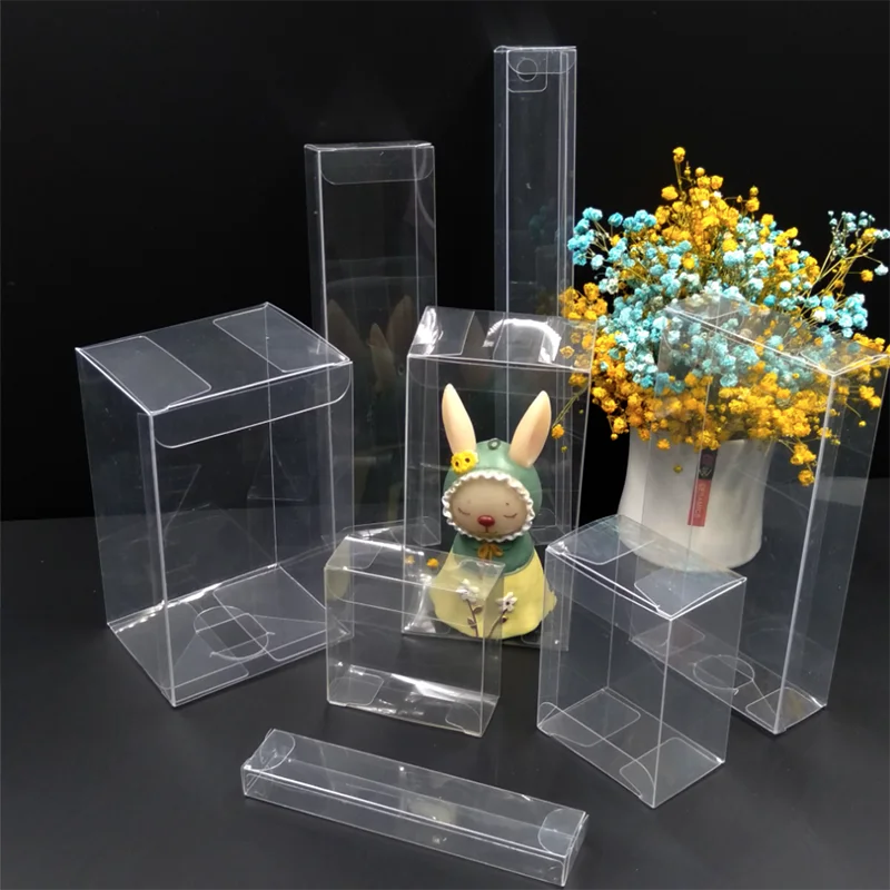 

50Pcs Square Clear PVC Boxes Wedding Favor Gift Packaging Box Transparent Party Candy/Chocolate/Toys/Jewelry/Handmade Soap Box