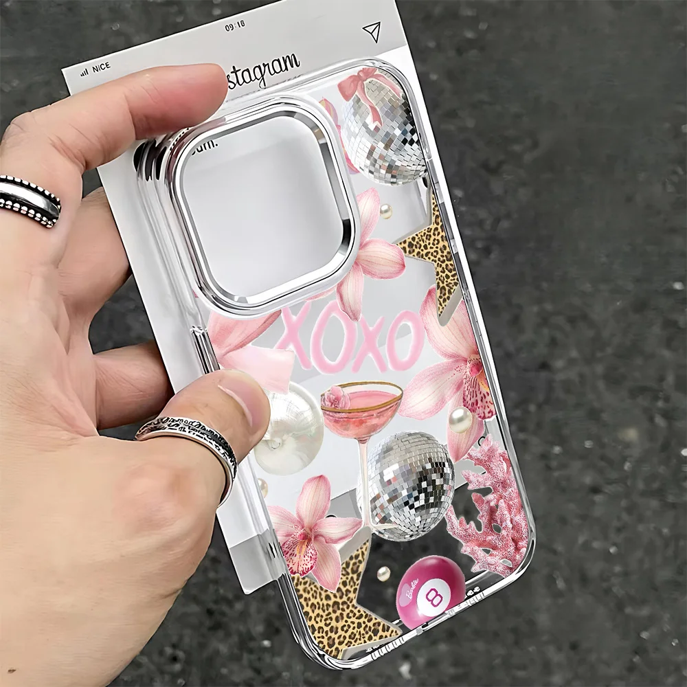 Фото Модный коллаж Y2K Design Чехол для телефона для iPhone 17 16e 16 15 14 13 12 11 mini Pro Max X XR XSMAX 8 7 Air Plus Прозрачный мягкий чехол №3