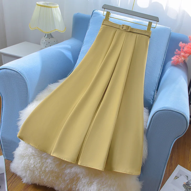 

Korobov 2022 Spring New Women Skirts Vintage Elegant Hit Color Patchwork Faldas Mujer Korean Sweet A-Line Skirt