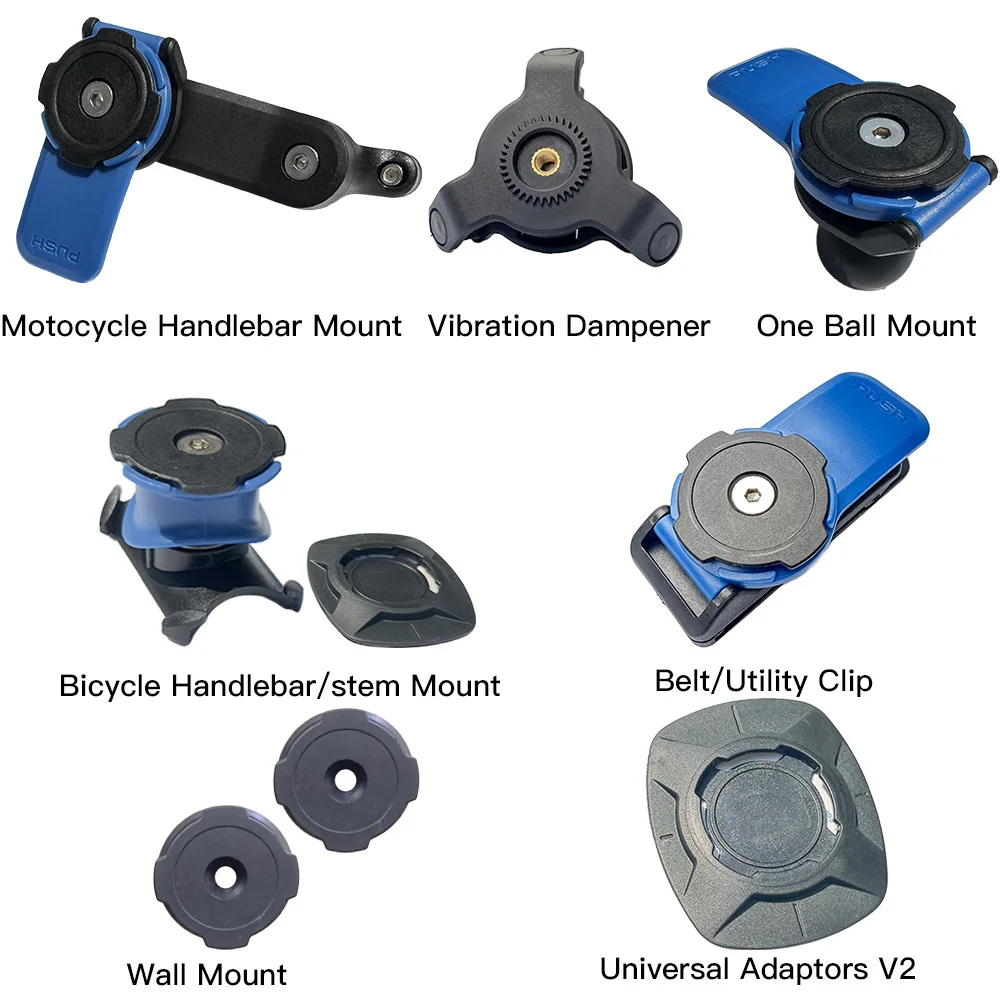 

Bicycle Handlebar Stem Holder Motocycle Handlebar Phone Mount Universal Adaptors Wall VIBRATION DAMPENER Belt Clip Twist Lock