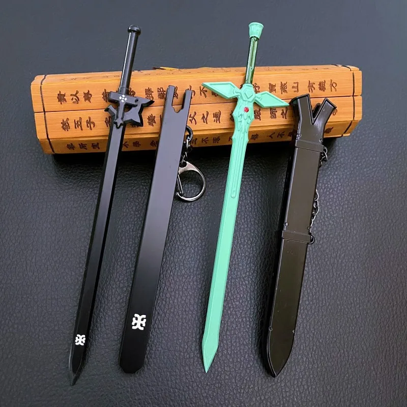 SAO Sword Art Online Keychain Metal Tung People Asuna Kirito Key Ring Holder For Men Chaveiro Gift Anime llaveros Jewelry