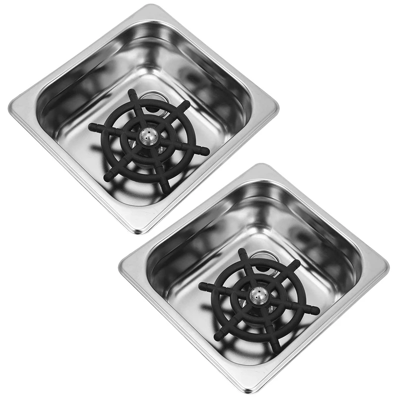 

2X Cup Washer,Stainless Steel Automatic Cup Washer Glass Cleaning Rinser Bar Rinser Glass Rinser