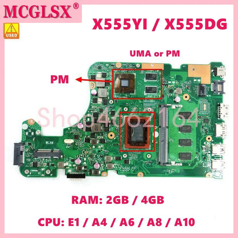 

Материнская плата для ноутбука X555DG E1/A4/A6/A8/A10 Материнская плата ASUS X555DA X555YA X555D X555Y X555DG X555YI K555D X555BA X555BP X555QA