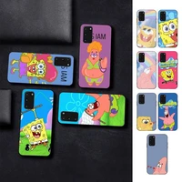 bandai spongebob patrick star phone case for samsung s10 21 20 9 8 plus lite s20 ultra 7edge