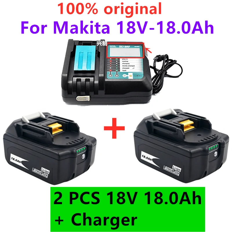 18 в А · ч Akku литий-ионный аккумулятор er400 Werkzeug для MAKITA BL1880 BL1860 BL1830 + 3A ladegerторный |