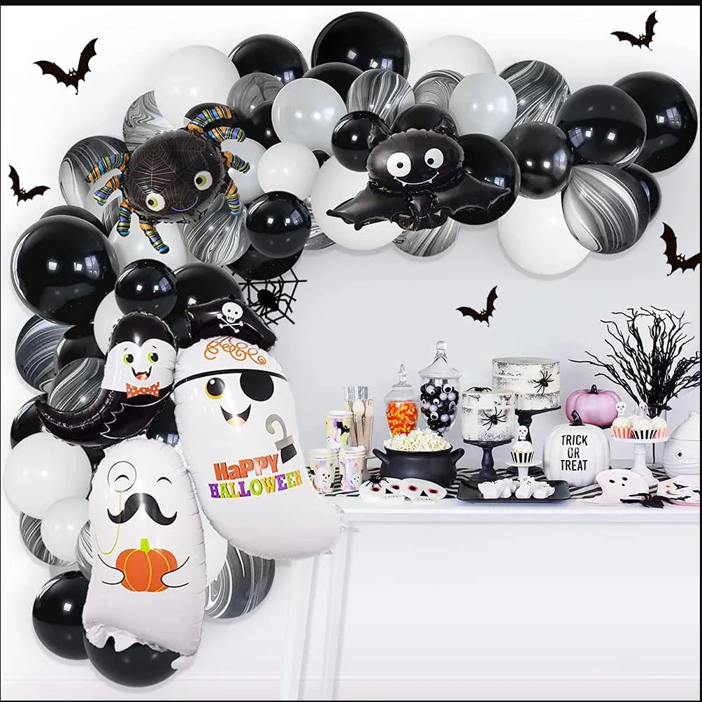

Halloween Balloons Arch Garland Ghost Bat Aluminum Film Balloon Ghost Festival Party Decor Ballon Set Happy Helloween Party Deco