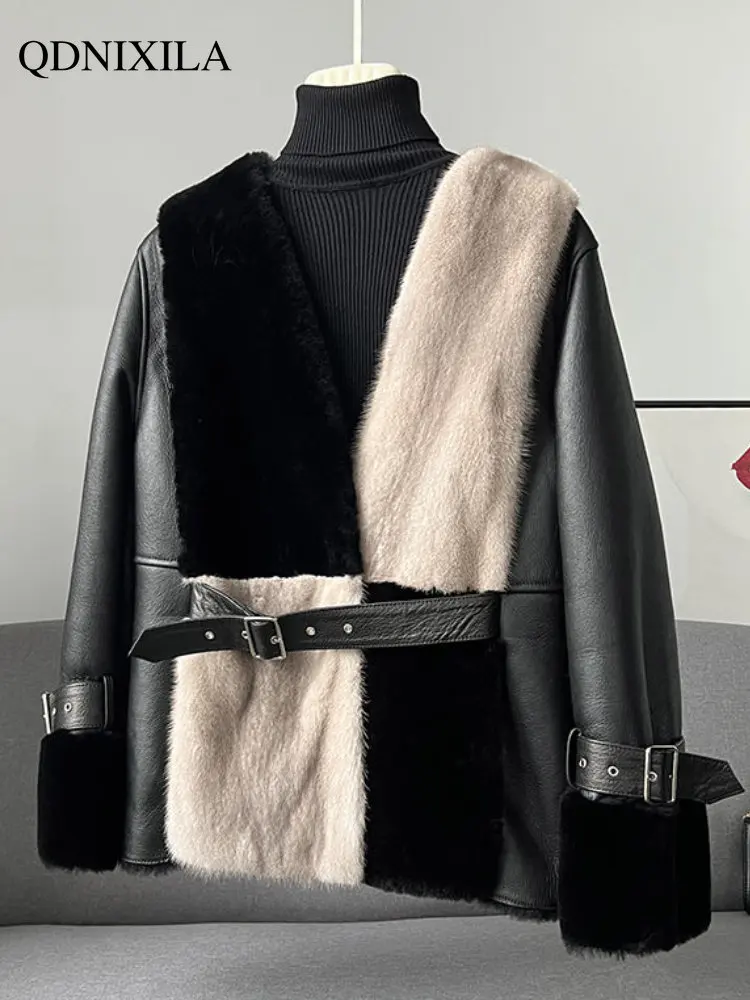 Faux Fur Coat Sheepskin Fur Women Lamb Fur Short Thickened Jacket Women's Fur Coat Women Jacket New In Outerwears Fur Jacket