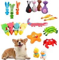 squeaky dog rubber toys bite resistant dog latex chew toy animal shape puppy sound toy dog supplies for small medium large dog