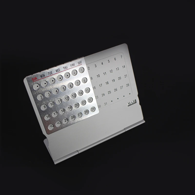 

Alloy Ultra-thin Office Desk Calendar Daily Schedule Perpetual Calendar Planner, DIY Home Year Calendars Ornaments
