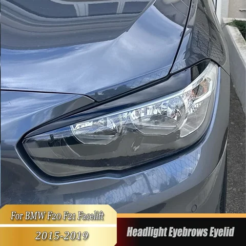 Для BMW F20 F21 Facelift 116i 118i 120i 2015-2019 Злые фары Брови Веки Передняя лампа Свет Брови Автомобильные наклейки Тюнинг
