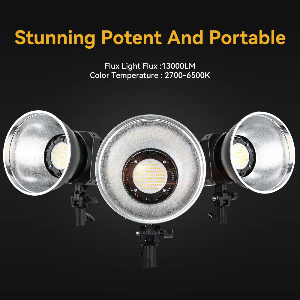 100W LED Fill Light Studio Video Light 2700-6500K Dimmable Bowens Mount Continuous Light Remote Control Video Recording