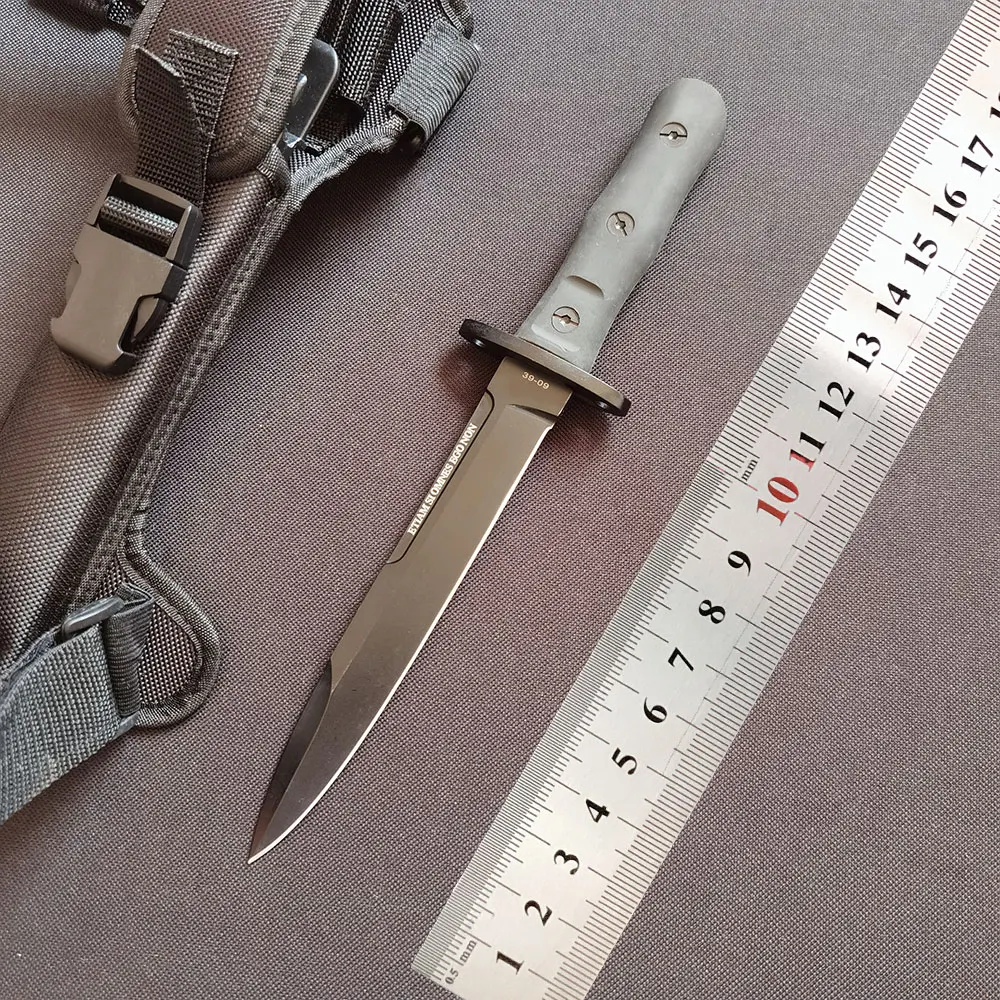 

ER 38-08 39-09 Commando tactical Fixed Blade Field lifesaving Straight knife Rubber and plastic handle camping knives