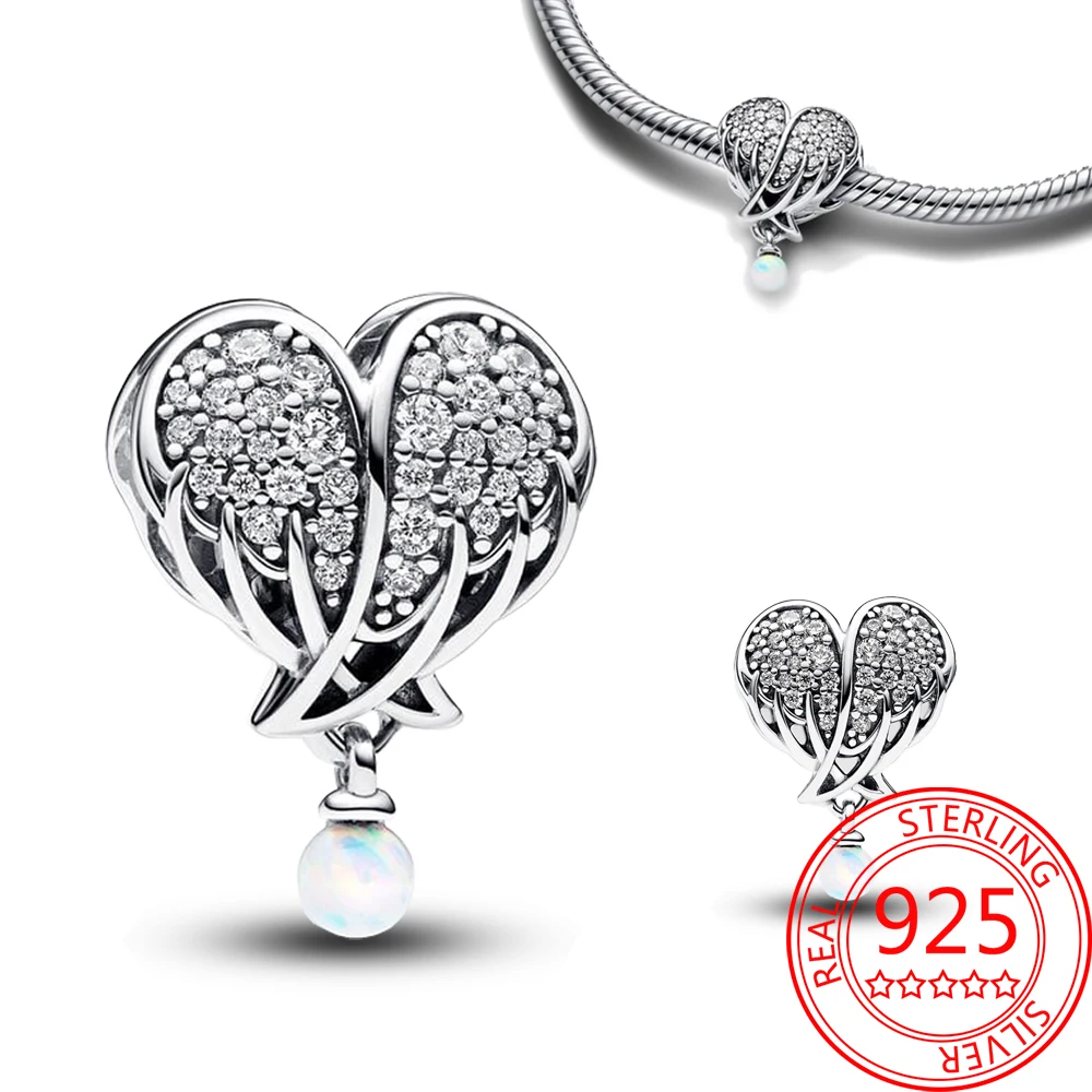 Браслет Pandora из серебра 925 пробы с сияющими снежинками бантами розами крыльями