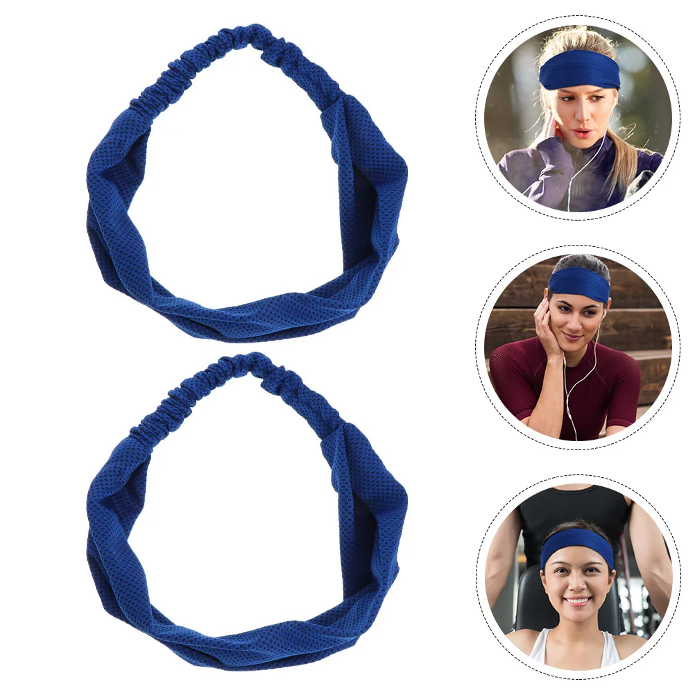 

Женская повязка на голову для бега, фитнеса, охлаждающая повязка на голову для тренировок в тренажерном зале, 2 шт.