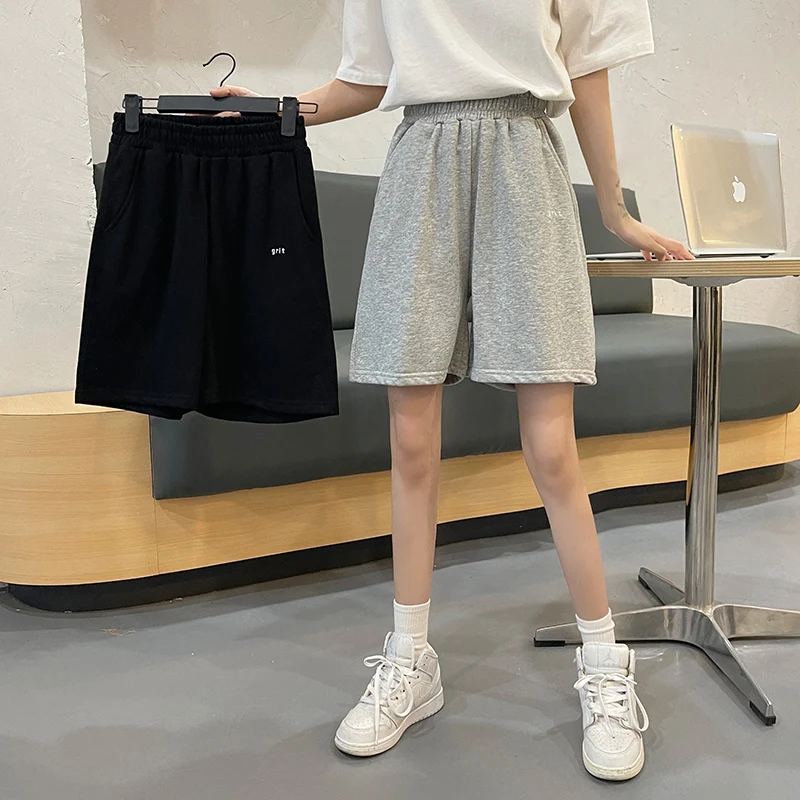 

1062【Real Shot Nett】Casual Pants Women's Summer Thin New Korean Style High Waist Wide Leg Pants Shorts Sports Pants