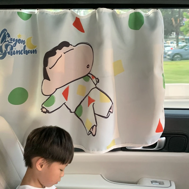 

Cartoon Crayon Shin-chan Car Sunshade Kawaii Sliding Window Sunshade Universal Side Window Sunshade Sunscreen UV Baby & Kids