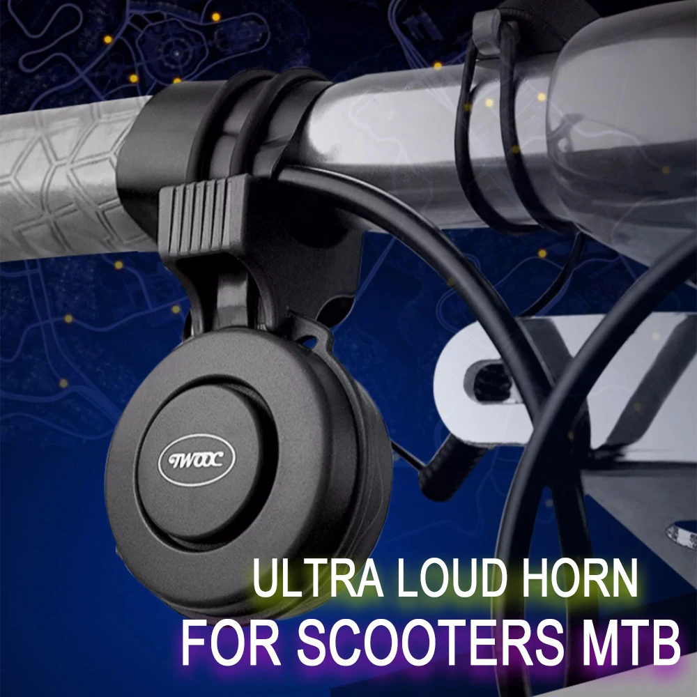 

New Waterproof Scooter Bike Electronic Loud Horn 100DB Warning Safety Electric Bicycle Handlebar Alarm Ring Bell USB Charging