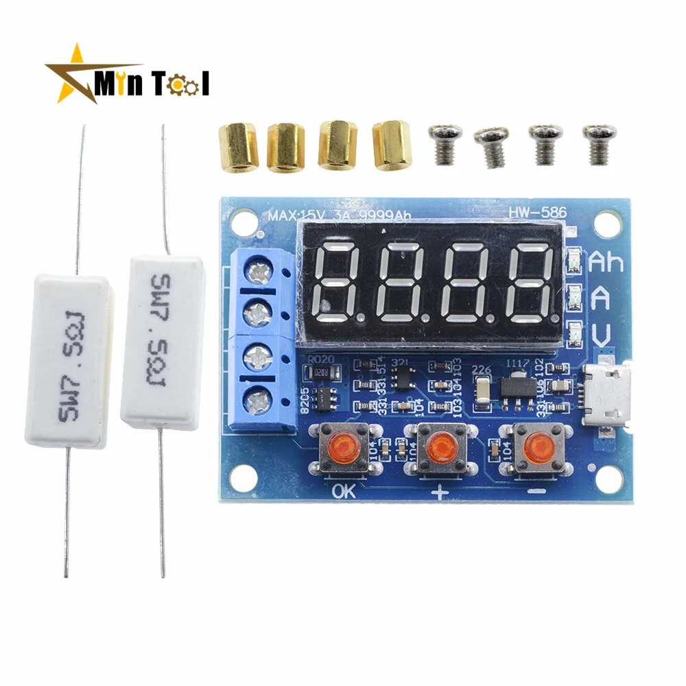 

1.2V 12V ZB2L3 Li-ion Lithium Battery Capacity Tester + Resistance Lead-acid Battery Capacity Meter Discharge Tester for 18650