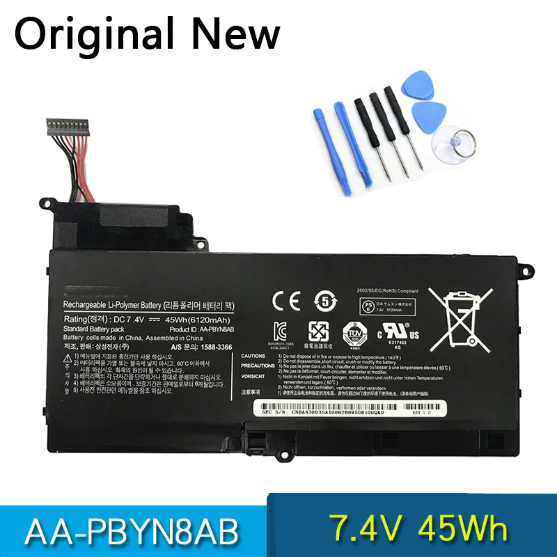 

Оригинальный аккумулятор AA-PBYN8AB для ноутбука Samsung 530U4B, 535U4C, NP530U4B, NP530U4C, NP535U4C, NP520U4C, NP530U4C-A08RU, 7,4 В, 45 Втч