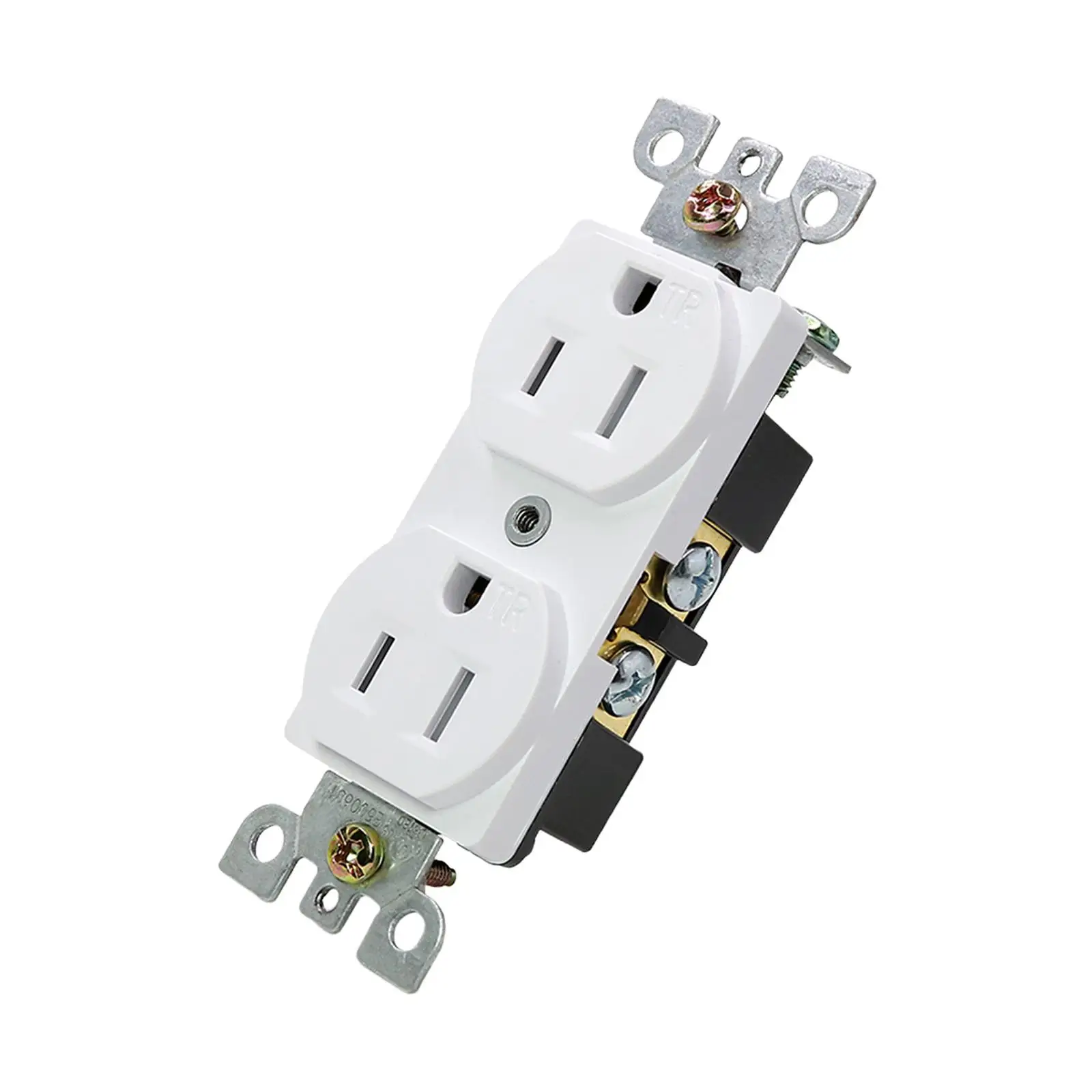 

Wall Socket Modern Double Outlet Duplex Receptacle Wall Adapter Wall Outlet for Kitchen Room Office Workshop