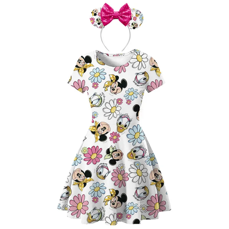 Disney Moana Adventure Outfit Girls Summer Vaiana Fancy Dress Up Clothes Children Birthday Party Frozen Elsa Princess Costume