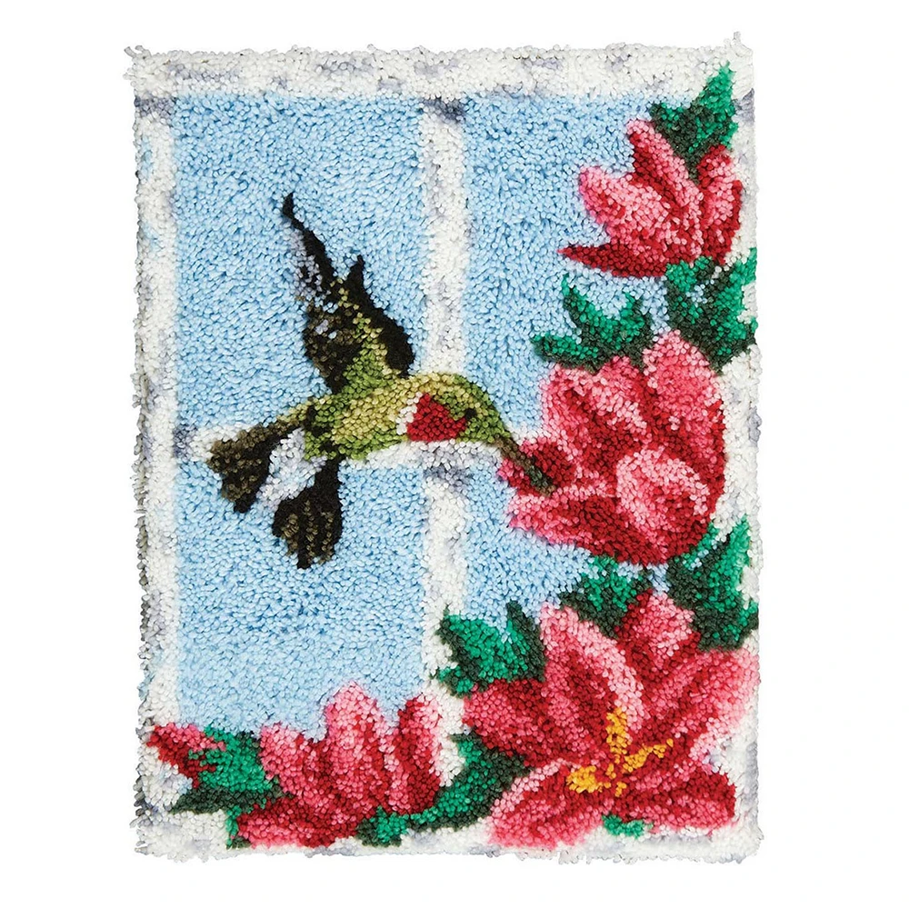 

Latch hook rug kits with Pre-Printed Pattern Flowers Carpet embroidery set Handcrafts Crochet patterns hook Adults crafts