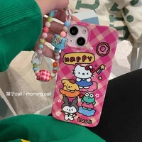 hello kitty check cartoon for iphone 11 12 13 pro max 11pro 11promax 12pro 12promax 13pro 13promxa x xs max wristband case