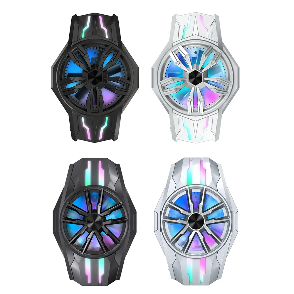 

S1/S2 RGB Semiconductor Mobile Phone Cooling Fan Radiator Portable Cell Phone Game Cooler System Heat Sink Holder Stand